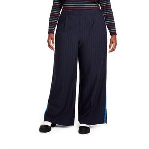 La Ligne for Target Navy/Red Side Stripe Wide Leg Trousers NWOT